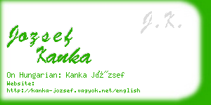 jozsef kanka business card